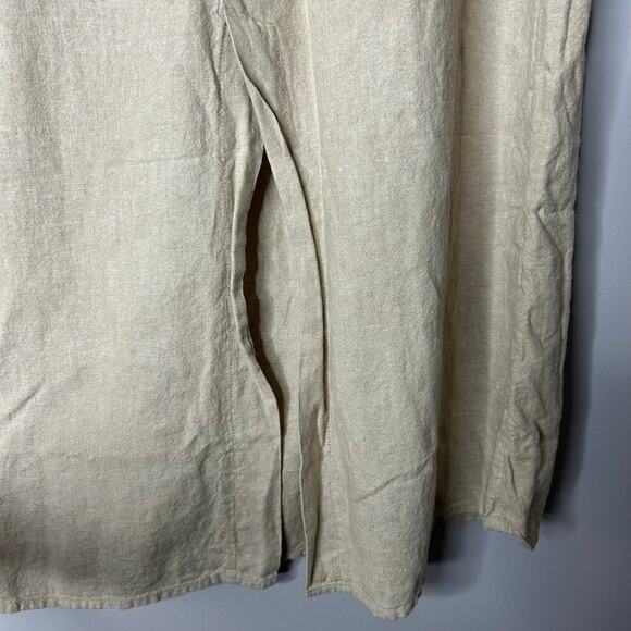 Old Navy Linen Blend Column Skirt Women’s Medium Natural Tan Maxi Beachy Neutral - Picture 9 of 11